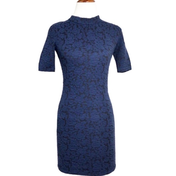 Topshop Dresses & Skirts - SOLD-Topshop Floral Jacquard Knit Sheath Mod Dress